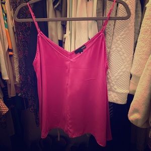 Pink (fuchsia) silk blouse tank top